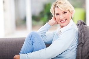 middle age woman relaxing